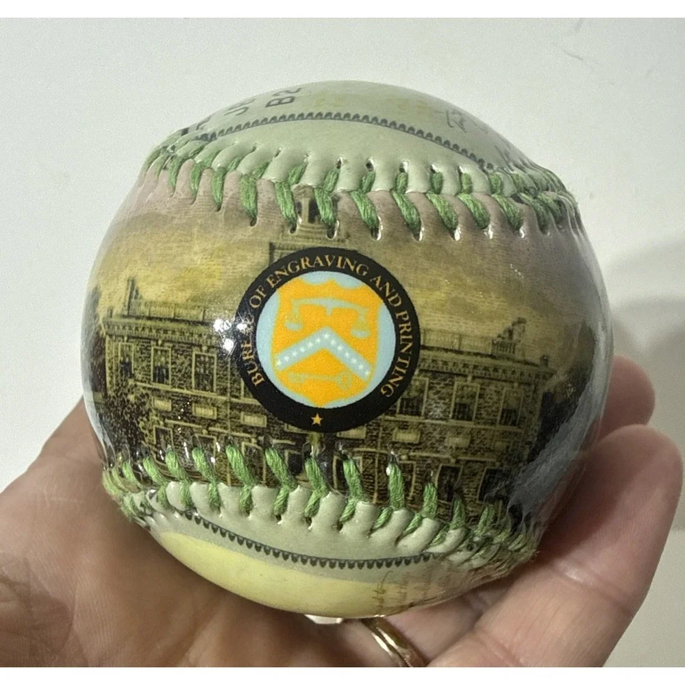 One Hundred Dollar‎ Bill Bureau Of Engraving And Printing Souvenir Baseball Ball